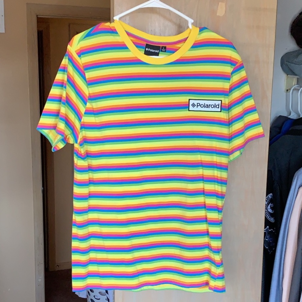Multi color shirt sleeve Polaroid T-shirt